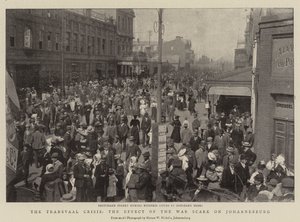 A transzváli válság, a háborús félelem hatása Johannesburgra alkotó: English Photographer