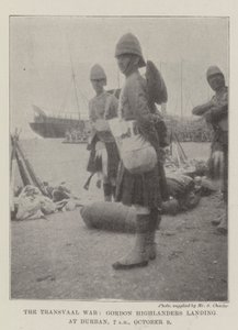 A transzvaali háború, Gordon Highlanders partraszállás Durbanben, október 9-én reggel 7 órakor alkotó: English Photographer