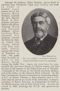 A néhai Sir Anthony Hoskins admirális, az Admiralitás egykori első haditengerészeti ura alkotó: English Photographer