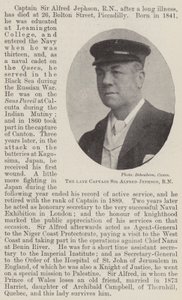 A néhai Sir Alfred Jephson kapitány, RN alkotó: English Photographer
