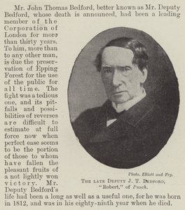 A néhai J. T. Bedford helyettes, Robert, Punchból alkotó: English Photographer
