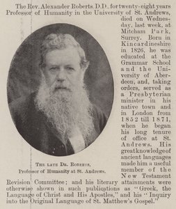 A néhai Dr Roberts, a St Andrews-i emberiség professzora alkotó: English Photographer