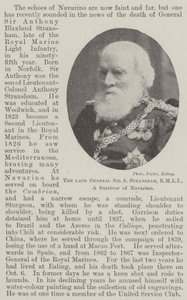 A néhai Sir A Stransham tábornok, RMLI, Navarino túlélője alkotó: English Photographer
