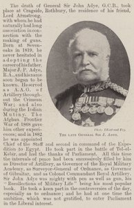 A néhai Sir J Adye tábornok alkotó: English Photographer
