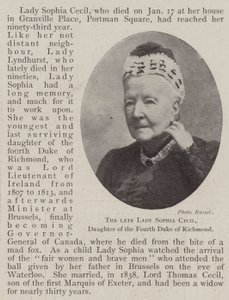 A néhai Lady Sophia Cecil, Richmond negyedik hercegének lánya alkotó: English Photographer