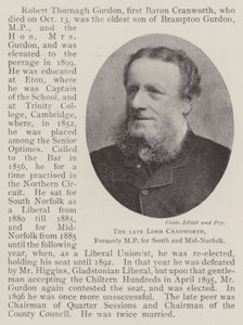 A néhai Lord Cranworth, korábban Dél- és Közép-Norfolk képviselője alkotó: English Photographer