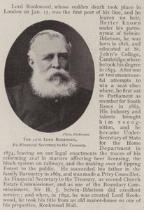 A néhai Lord Rookwood, volt pénzügyminiszter alkotó: English Photographer