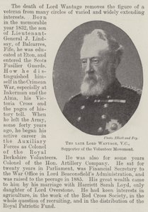 A néhai Lord Wantage, VC, az Önkéntes Mozgalom támogatója alkotó: English Photographer
