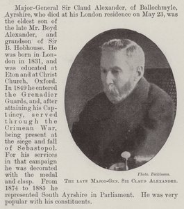 A néhai Sir Claud Alexander vezérőrnagy alkotó: English Photographer