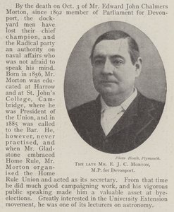 A néhai E. J. C. Morton úr, Devonport képviselője alkotó: English Photographer