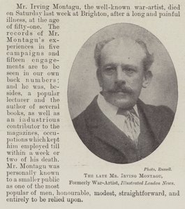 A néhai Irving Montagu, korábban háborús művész, az Illustrated London News alkotó: English Photographer