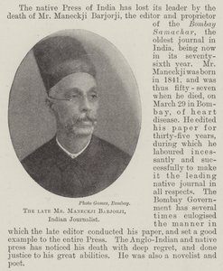 A néhai Maneckji Barjorji úr, indiai újságíró alkotó: English Photographer