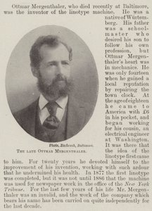 A néhai Ottmar Mergenthaler alkotó: English Photographer