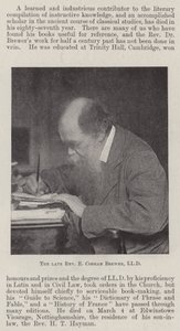 A néhai tiszteletes E Cobham Brewer, LLD alkotó: English Photographer