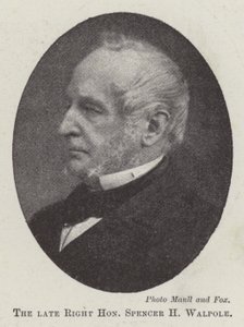 A néhai Right Honorable Spencer H Walpole alkotó: English Photographer