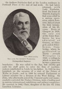 A néhai Sir Andrew Fairbairn, kiváló mérnök alkotó: English Photographer