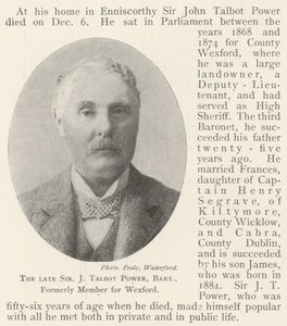 A néhai Sir J Talbot Power, Baronet, a Wexford korábbi tagja alkotó: English Photographer