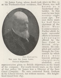 A néhai Sir James Laing, kiváló hajóépítő alkotó: English Photographer