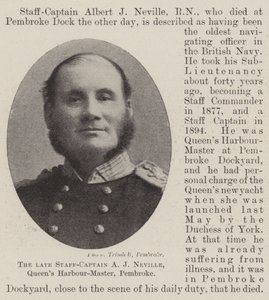 A néhai vezérkari kapitány, A J Neville, Queens Harbour-Master, Pembroke alkotó: English Photographer