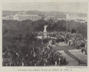 Április 19-én a Királynő-szobor leleplezése Durbanban alkotó: English Photographer