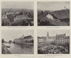 A cár és a cárnő látogatása Breslauban, Kilátás a városra alkotó: English Photographer