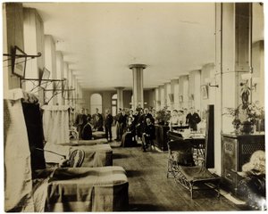 A londoni St. Thomas Kórház osztálya, 1890 körül alkotó: English Photographer
