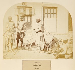 Weavers, Hindoos, Delhi, The People of India, J. Forbes Watson, megjelent 1868 (albumnyomat) alkotó: English Photographer