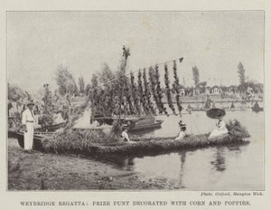 Weybridge Regatta, kukoricával és mákkal díszített díjpont alkotó: English Photographer