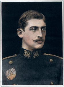 Ferdinánd román király (1865-1927) portréja.