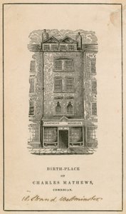 18 Strand, Westminster, London, Charles Matthews komikus születési helye alkotó: English School