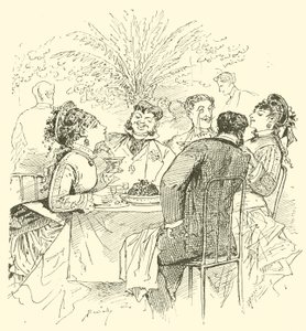 19. századi kávéházi jelenet alkotó: English School