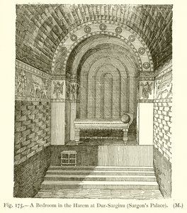 Hálószoba a háremben Dur-Sarginuban (Sargons Palace) alkotó: English School