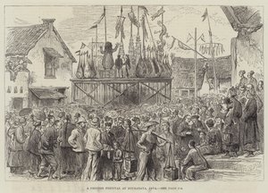 Ein Chinesisches Fest in Sourabaya, Java (Stich) von English School