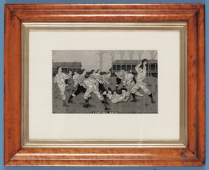 Egy futballmérkőzés (bw litográfia) alkotó: English School