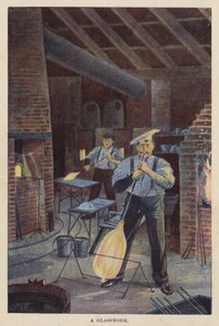A Üvegmunkák (színes litográfia) alkotó: English School