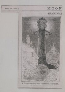 Világítótorony – nem Tyndall professzor, a Moonshine-től, 1884. december 20-án (fametszet)