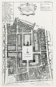 A St Pauls Covent Garden plébánia térképe a legutóbbi felmérésből alkotó: English School