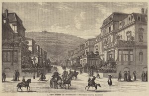 Új utca Stuttgartban (metszet) alkotó: English School