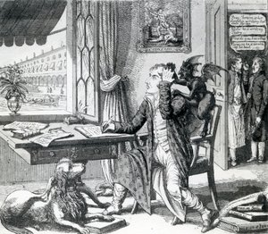 Egy nemes költő – Ötleteinek felkaparása, J. Johnston, 1823 alkotó: English School