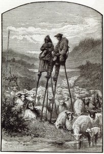 Pásztorélet Landes-ban, a "Szabadidő órája" című filmből, 1891 alkotó: English School