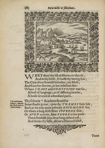 Vidéki jelenet a „Rura Mihi et Silentium” című verssel, a „Minerva Britanna...” illusztrációja Henry Peacham fiatalabbtól alkotó: English School