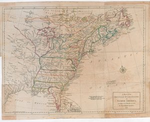 A TERVEK ÉS ERDŐK AMERIKAI KÉSZLETÉNEK Tényleges felmérésekből redukált KÉSZlete. 1765 alkotó: English School