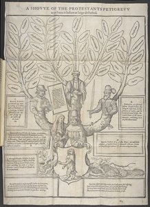 „A protestáns Petigrew bemutatója” illusztráció Thomas Stapleton „Staphylus apológiájából” alkotó: English School