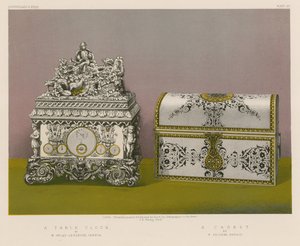 Asztali óra, M Golay-Leresche, Genf; A Casket, M Zuloaga, Madrid alkotó: English School