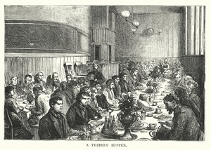Tolvajok vacsorája (metszet) alkotó: English School