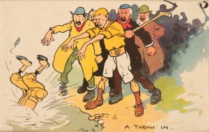 Einwurf, montierte Postkarte