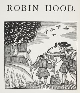 Egy igaz története Robin Hoodról, illusztráció a Chap-books of the Eightenth Century-ből, John Ashton, pub. 1882 alkotó: English School