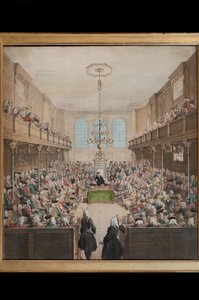 A Lordok Házának kilátása, metszett B. Cole (fl.1748-75) (kézzel színezett metszet) alkotó: English School