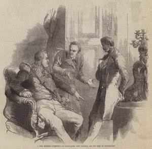 Egy bölcs miniszter felülbírálta, M. Guizot Lajos Fülöp király és de Montpensier herceg (metszet) alkotó: English School