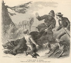 Medvevadászat Oroszországban alkotó: English School